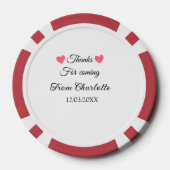 bedankt voor je komst naam sms'je poker chips (Achterkant)