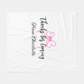 bedankt voor je komst naam toevoegen tekstbericht fleece deken (Voorkant (Horizontaal))