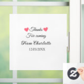 bedankt voor je komst naam toevoegen tekstbericht raamsticker (Huis)