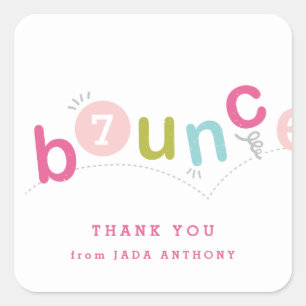 Bedankt voor je komst naar het springfeest vierkante sticker