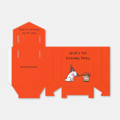 Bedankt voor je komst naar mijn feest (taart) bedankdoosjes (Uitgevouwen)