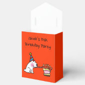 Bedankt voor je komst naar mijn feest (taart) bedankdoosjes (Geopend)