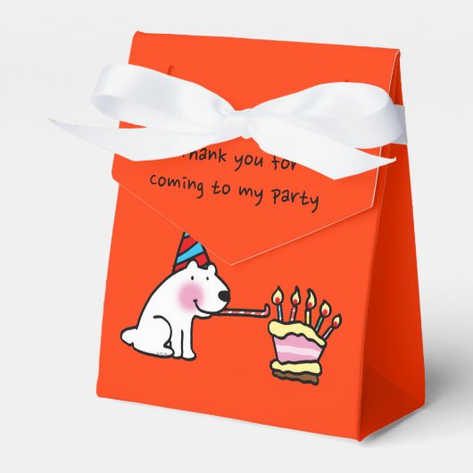 Bedankt voor je komst naar mijn feest (taart) bedankdoosjes (Voorkant Zijde)