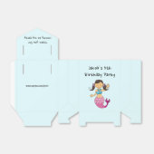 Bedankt voor je komst naar mijn feest-zeemeermin p bedankdoosjes (Uitgevouwen)