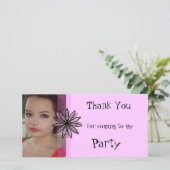 Bedankt voor je komst naar mijn partijfotokaart (Staand voorkant)