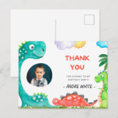 Bedankt voor je komst naar mijn verjaardagsfeestje aankondigingskaart (Voorkant / Achterkant)