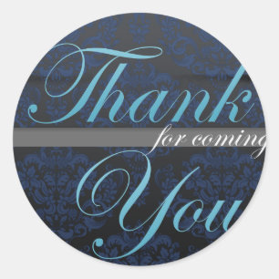 Bedankt voor je komst - Ocean Blue Seal Ronde Sticker