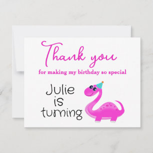 Bedankt voor je komst op mijn verjaardag