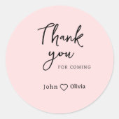 Bedankt voor je komst Sticker (Voorkant)