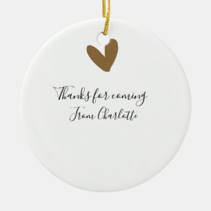 bedankt voor je komst voeg naam toe tekstbericht g keramisch ornament