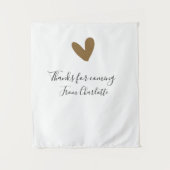 bedankt voor je komst voeg naam toe tekstbericht g wandkleed (Voorkant)