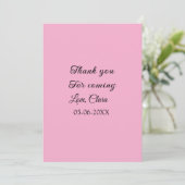 bedankt voor je komst voeg naam toe tekstbericht  kaart (Staand voorkant)