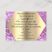 Bedankt voor je kooporder Gold Logo Visitekaartje (Achterkant)