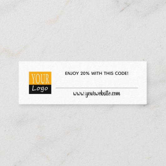 Bedankt voor je korting op Roos Gold Business Mini Visitekaartje (Achterkant)