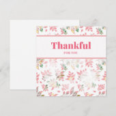 Bedankt voor je lente bloemen notitiekaartje (Voorkant / Achterkant)