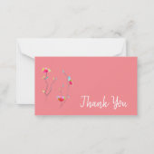 Bedankt voor je leuke waterverf bloemen abstracte  notitiekaartje (Voorkant)