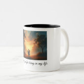 Bedankt voor je leven tweekleurige koffiemok (Voorkant rechts)