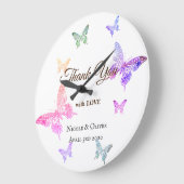 Bedankt voor je liefdeskleurige Butterflies Grote Klok (Hoek)
