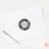 Bedankt voor je Loyalty Black Grey Geometric Ronde Sticker (Envelop)