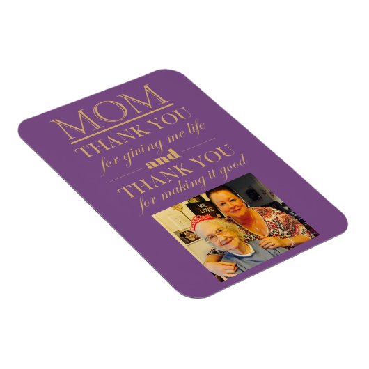 Bedankt voor je mama Moederdag Photo Magnet Magneet (Rechterzijde)