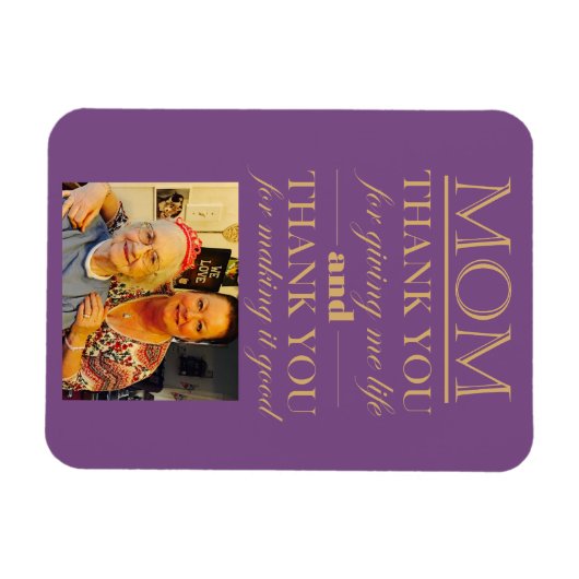 Bedankt voor je mama Moederdag Photo Magnet Magneet (Horizontaal)