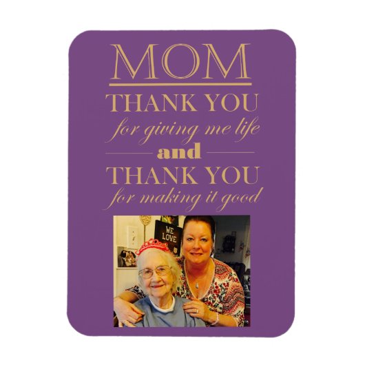 Bedankt voor je mama Moederdag Photo Magnet Magneet (Verticaal)