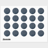 Bedankt voor je marineblauw-waszegel ronde sticker (Vel)