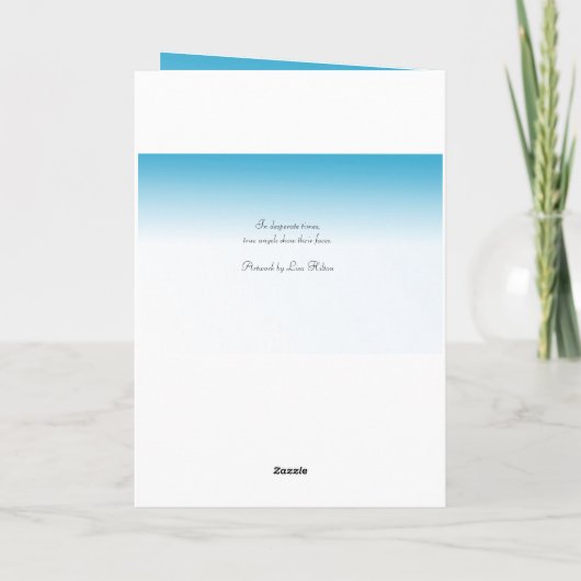 Bedankt voor je medeleven voor verpleegkundige of  kaart (Achterkant)