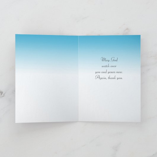 Bedankt voor je medeleven voor verpleegkundige of  kaart (Binnen)