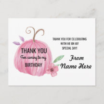 Bedankt voor je meisekaarten, roze bruinrood, elke