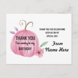 Bedankt voor je meisekaarten, roze bruinrood, elke