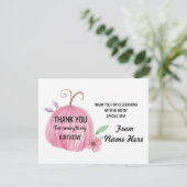 Bedankt voor je meisekaarten, roze bruinrood, elke (Staand voorkant)