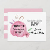 Bedankt voor je meisekaarten, roze bruinrood, elke (Voorkant / Achterkant)