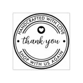 Bedankt voor je merk Loyalty Handgemaakt met liefd Rubberstempel (Afrduk)