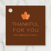 Bedankt voor je | Moderne minimale Thanksgiving Bedankjes Labels (Voorkant)
