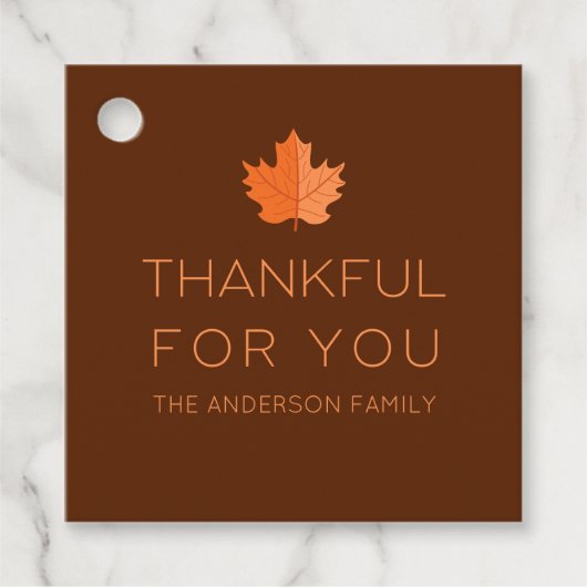 Bedankt voor je | Moderne minimale Thanksgiving Bedankjes Labels (Voorkant)