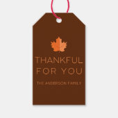 Bedankt voor je | Moderne minimale Thanksgiving Cadeaulabel (Voorkant)