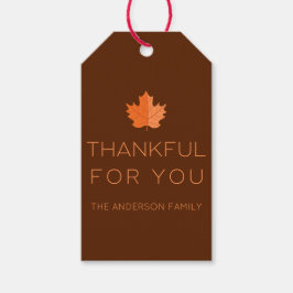 Bedankt voor je | Moderne minimale Thanksgiving Cadeaulabel