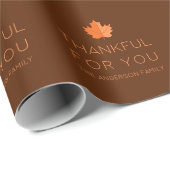 Bedankt voor je | Moderne minimale Thanksgiving Cadeaupapier (Rol Hoek)