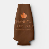 Bedankt voor je | Moderne minimale Thanksgiving Flesjeskoeler (Voorkant)
