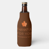 Bedankt voor je | Moderne minimale Thanksgiving Flesjeskoeler (Fles Voorkant)