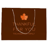 Bedankt voor je | Moderne minimale Thanksgiving Groot Cadeauzakje (Achterkant)