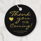 Bedankt voor je mooie Gold Script verjaardag Bedankjes Labels (Achterkant)