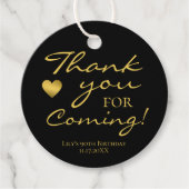 Bedankt voor je mooie Gold Script verjaardag Bedankjes Labels (Voorkant)