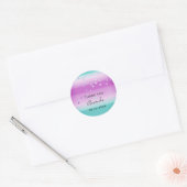 Bedankt voor je naam Datum Sweet 16th Wedding Brid Ronde Sticker (Envelop)