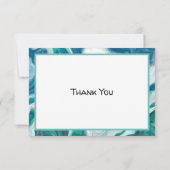 Bedankt voor je opmerking Blauwe Marmer Fluid Art (Achterkant)