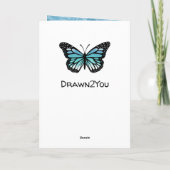 Bedankt voor je opmerking Blauwe Marmer Fluid Art (Achterkant)