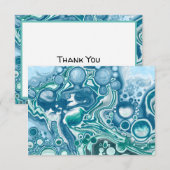 Bedankt voor je opmerking Blauwe Vloeiende Kunst (Voorkant / Achterkant)