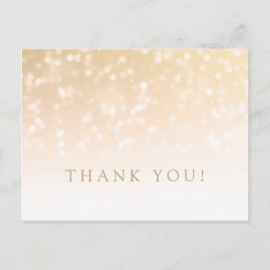Bedankt voor je opmerking: Gold Bokeh Sparkle Ligh Briefkaart