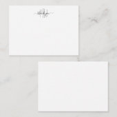 Bedankt voor je opmerking Kaart Klassieke monogram Notitiekaartje (Voorkant / Achterkant)